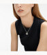 Ladies steel necklace with pearl SKJ0749040