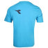 Diadora Manifesto Logo Crew Neck Short Sleeve T-Shirt Mens Blue Casual Tops 1782