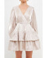 Фото #1 товара Women's Shiny Fabric Mini Dress