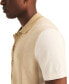 Men's Jacquard Short Sleeve Striped Button-Front Shirt