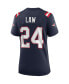 Фото #2 товара Women's Ty Law Navy New England Patriots Game Retired Player Jersey