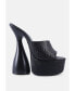 Фото #1 товара Women's Oomph Quilted Hourglass Heel Platform Sandals