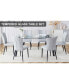 Фото #7 товара Glass Dining Set with 4 Light Grey Chairs