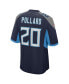 Men's Tony Pollard Navy Tennessee Titans Game Player Jersey Синий, 3XL - фото #3