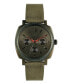 Men's Caine Green Leather Strap Watch 42mm