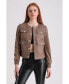 ფოტო #2 პროდუქტის Women's Leather Jacket, Brown