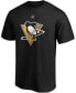 Фото #2 товара Men's Evgeni Malkin Black Pittsburgh Penguins Team Authentic Stack Name and Number T-shirt