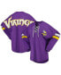 Women's Purple Minnesota Vikings Spirit Jersey Lace-Up V-Neck Long Sleeve T-shirt