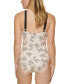 Calvin Klein 300816 Women's Logo Rings Printed One-Piece Swimsuit Size 14
