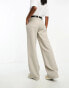 Фото #2 товара Stradivarius tailored belted trouser in grey