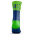 Фото #2 товара OTSO Multi-sport Medium Cut Electric Blue/fluor Green socks