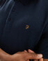 Farah foster waffle polo in navy