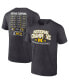 Фото #1 товара Men's Heather Charcoal Michigan Wolverines College Football Playoff 2023 National Champions Schedule T-shirt