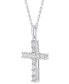 Фото #3 товара Forever Grown Diamonds lab-Created Diamond Cross 18" Pendant Necklace (1/2 ct. t.w.) in Sterling Silver