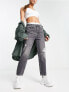 Armani Exchange – Zerrissene Boyfriend-Jeans in Grau