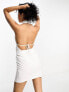 Фото #4 товара Платье ASOS Neckholder-Minikleid с поясом в оттенке выцветшего белого