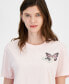 ფოტო #3 პროდუქტის Juniors' Butterfly Graphic T-Shirt