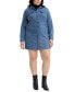 Фото #1 товара Trendy Plus Size Flynn Western Cotton Denim Shirtdress