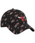 ფოტო #4 პროდუქტის Women's Black Chicago Bulls Bloom Print 9TWENTY Adjustable Hat