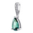 Ella Silver Pendant with Synthetic Paraiba Tourmaline and Brilliance Zirconia MSS195PPAR