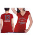 ფოტო #2 პროდუქტის Women's Threads James Harden Red Houston Rockets Name & Number Tri-Blend T-shirt