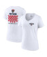 ფოტო #1 პროდუქტის Women's White Florida Panthers 2024 Stanley Cup Champions Plus Size Jersey Roster V-Neck T-Shirt