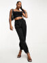 Extro & Vert Petite nylon cuffed parachute trousers in black