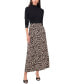 Women's Pull-On A-Line Cheetah Print Midi Skirt Черный, XS - фото #3