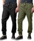 Фото #1 товара Men's Slim Fit Stretch Cargo Jogger Pants, Pack of 2