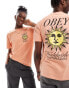 Фото #1 товара Obey unisex sun graphic t-shirt in orange