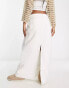 COLLUSION long maxi denim skirt in white