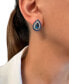 ფოტო #3 პროდუქტის Multi-Gemstone (3-5/8 ct. t.w.) & Nude Diamond (1/2 ct. t.w.) Pear Halo Stud Earrings in 14k White Gold
