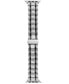 ფოტო #2 პროდუქტის Men's Silver-Tone and Gunmetal Stainless Steel Link Band Compatible with 42mm, 44mm, 45mm, Ultra, Ultra2 Apple Watch