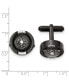 ფოტო #2 პროდუქტის Stainless Steel Black IP-plated Functional Compass Cufflinks