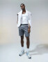 Фото #1 товара ASOS DESIGN slim stretch chino shorts in grey