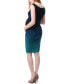 ფოტო #3 პროდუქტის Maternity Sia Ombre Ruched Midi Dress