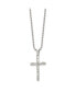 Фото #2 товара Chisel polished Crucifix Pendant on a Ball Chain Necklace
