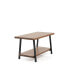 Фото #8 товара Furnish Home Store Berlin 39" Solid Wood Rustic Coffee Cocktail Table For Living Rooms With Shelf
