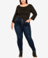 Фото #3 товара Plus Size Serendipity Zip Skinny Jean