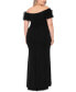 ფოტო #2 პროდუქტის Plus Size Off-The-Shoulder Scuba-Crepe Gown