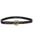 Valentino By Mario Valentino Baby Monogram Leather Belt Women's Black Xl