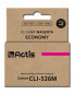 Actis KC-526M ink (replacement for Canon CLI-526M; Standard; 10 ml; magenta) - Standard Yield - Dye-based ink - 10 ml - 500 pages - 1 pc(s) - Single pack