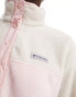 Columbia Benton Springs 1/2 snap fleece in pink and stone