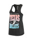 ფოტო #3 პროდუქტის Women's Black Texas Longhorns Relays Showtime Racerback Tank Top