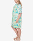 Фото #4 товара Plus Size Tropical Puff Print Dress