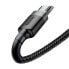 Фото #5 товара Wytrzymały elastyczny kabel przewód USB microUSB QC3.0 2.4A 1M czarno-szary