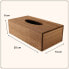 Tissue-Box-Halter Braun Rippe Holz