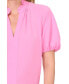 ფოტო #3 პროდუქტის Women's Raglan Sleeve Ruffled Split Neck Blouse