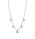 Shiny steel necklace with zircons Desideri BEIN014