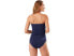 Фото #2 товара Tommy Bahama 266678 Women Pearl Shirred Bandeau One Piece Swimsuit Size 4